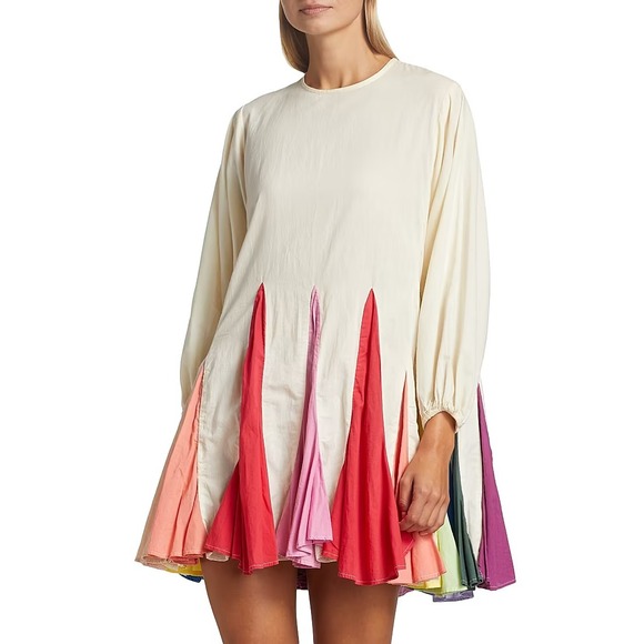 RHODE Dresses & Skirts - Rhode Resort Ella Mini Dress Pleat Rainbow Color Block Size XS